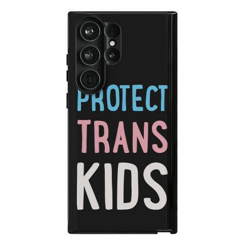 Protect Trans Kids White Print Phone Case